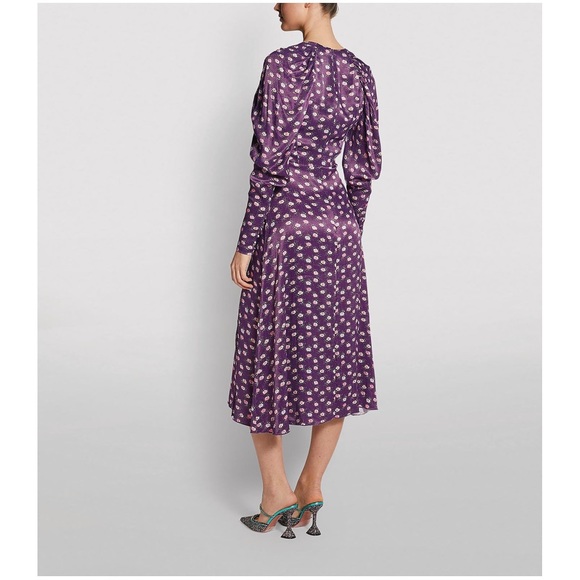 Rotate Birger Christensen Pansy Print Clair Dress 36 4 NWT - Picture 4 of 11